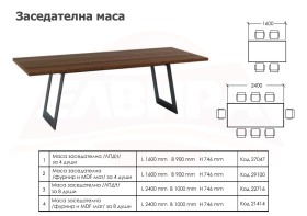 Заседателна маса ЛУКС - 2025