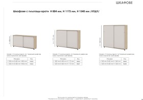 Шкафове с плъзгащи врати (ШПЛ-2) L 1650 мм