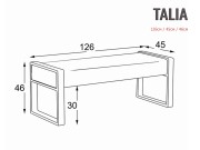 Пейка TALIA - св. сиво - 2026